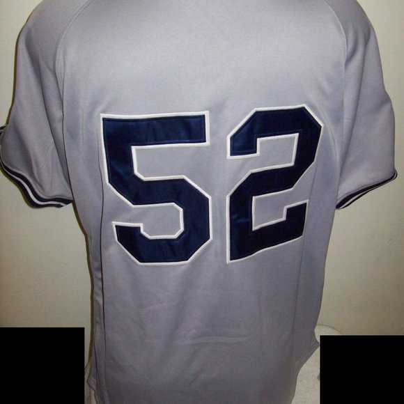 New York YANKEES #52 SABATHIA Grey Jersey 2009 World Series Patch - Picture 5 of 5